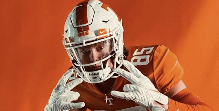 2025 4-star TE Jack VanDorselaer during an unofficial visit to Tennessee. (Photo courtesy of Jack VanDorselaer)